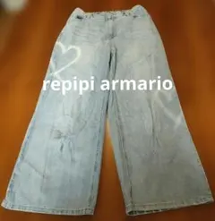 ブルーデニム repipi armario レディースM　長ズボン ワイドパンツのサムネイル