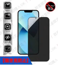 【送料無料】iphone 12覗き見防止強化ガラスフィルム 2枚