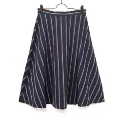 JOURNAL STANDARD relume ストライプ柄膝下フレアスカート