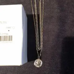 シルバー コインペンダント ネックレス　2連
