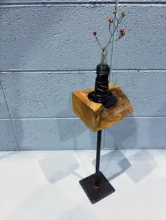 欅材フラワースタンド　サイドテーブル　花台　コーヒーテーブル　観葉植物置き台