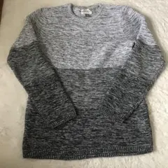 OLD NAVYオールドネイビーグラデーションコットンニット　グレー×ブラック