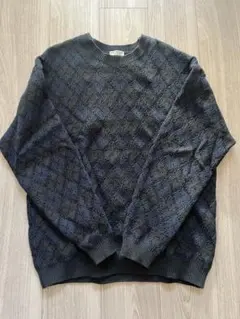 RHOMBUS パターン クルーネック ニット ‐ウォッシャブル‐