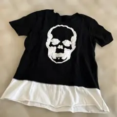 ルシアンペラフィネ　スカルプリント Tシャツ 黒のサムネイル
