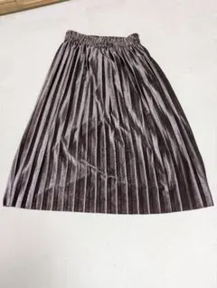 ベロア風　プリーツスカート