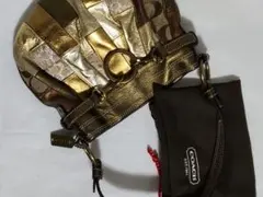 COACH パッチワーク ゴールド Y2K ハンドバッグ