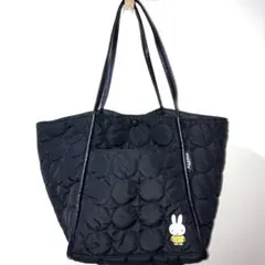 miffy キルティング トートバッグ 黒