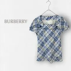 a042S【BURBERRY/バーバリー】ノバチェック ホースロゴ刺繍 トップス