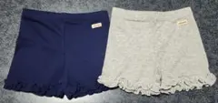 【MIKIHOUSE】フリル付きショートパンツ Sサイズ(80-90cm) 2枚