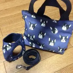 ハンドメイド ハーネス バッグ セット 犬 服