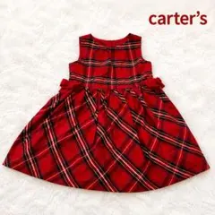 美品 carter's 赤チェック ワンピース 3T 100cmのサムネイル