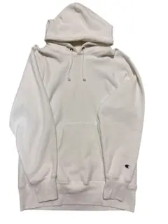 【希少XXL】Champion リバースウィーブ スウェットパーカー 白単色タグ