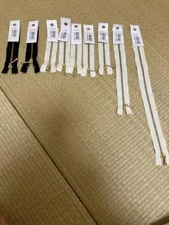 Ykk 10cm 20cm 30cmファスナーセット 黒 白