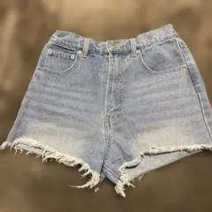 ショートパンツ ライトブルー フリンジ