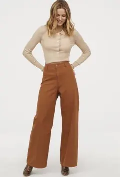 H&M ツイルワイドパンツ