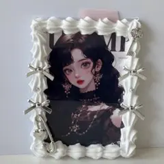 トレカケース ホイップデコ シルバー ホワイト 推し活