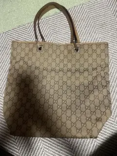 GUCCI グッチ GG柄 メタリックキャンバス トートバッグ ゴールド 