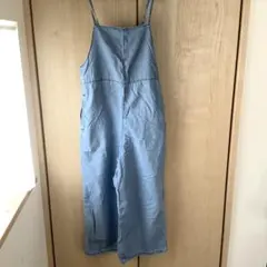 ライトブルー デニム サロペット　GU キッズ　130