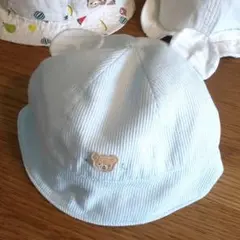 【美品】ミキハウス クマ耳付き帽子 Sサイズ
