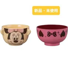 【2点セット】ミニー&アリエル 汁椀・茶碗セット