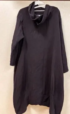 （値下げ）タイ製　ダブルガーゼ　黒 長袖チュニック