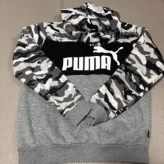 値下げ！PUMA 迷彩柄 フード付きパーカー 150cm