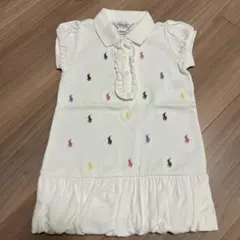 Ralph Lauren バルーンフリル総柄ポロワンピース 24M
