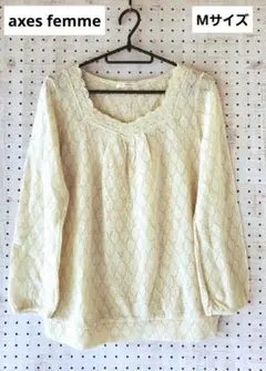 axes femme／レースとラメ糸が綺麗なニットトップス！／Mサイズのサムネイル