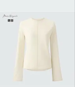 ユニクロ シアークルーネックTシャツ（長袖）マメクロゴウチ