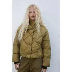 キルティング ジャケット カーキ ピスタチオ レディース アウター