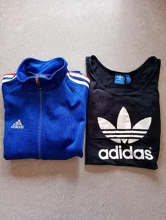 adidas ジャージジャケット140サイズ&タンクトップMサイズ　2点セット