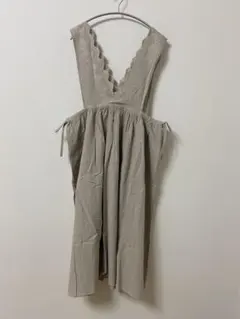 新品タグ付き☆サマンサモスモス 綿麻スカラップノースリーブワンピース