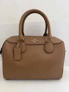 COACH キャメル レザー 2WAY ミニボストン ショルダーバッグ