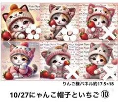 確認用10/27にゃんこ帽子といちご⑩ パネル生地　オーダーページ