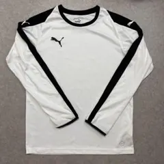 美品✳︎PUMA 長袖シャツ ホワイト ブラック 160