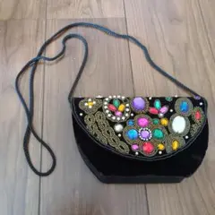 ビーズ装飾 ショルダーバッグ エスニック