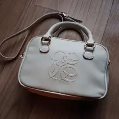 ナイスクラップ アイボリー エンボスロゴ 2ウェイバッグ