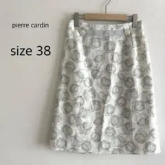 pierre cardin ピエールカルダン ひざ丈スカート 幾何学柄 38のサムネイル