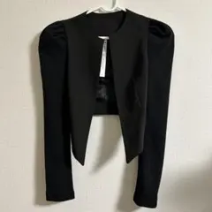 【美品】MURUA ブラック パフスリーブ ジャケット カーディガン 入学式