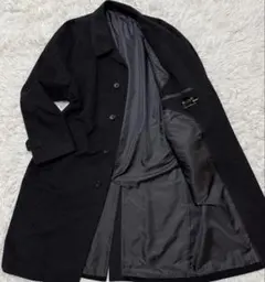 【極美品】カシミヤ100 ステンカラーコート　ロング丈　大きいサイズXL