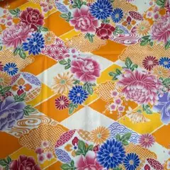 花柄の和柄生地 110cm