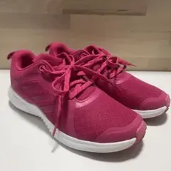 【美品】adidas ランニングシューズ ピンク　21.5cm