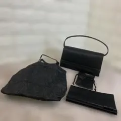 ブラックフォーマルバッグ サブバッグ 袱紗 ミニ巾着4点セット