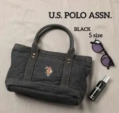 【U.S. POLO ASSN.】ウォッシュドポロトートバッグ S　ブラック