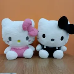 タグ付　ハローキティ　モノクロドール　ハートほっぺ　GJ　ぬいぐるみ　2点セット
