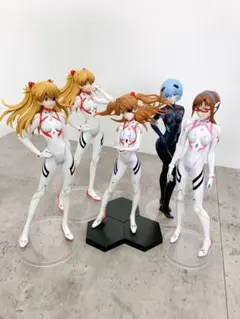 。エヴァンゲリオン フィギュア　5体セット　アスカ　マリ　レイ