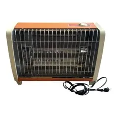 昭和レトロ】ホリエ 電気ストーブ 電気ヒーター オレンジ/ホワイト