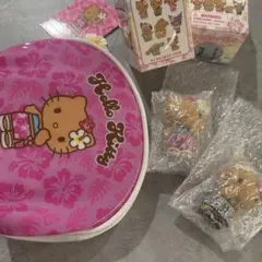 サンリオ　シークレットマスコット　トコナツ　日焼けキティ　ポーチ　セット　キティ
