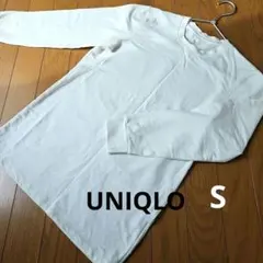 ユニクロ メンズ S 極暖ヒートテックコットンクルーネックTシャツ 白 160