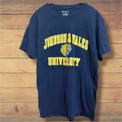 チャンピオン カレッジTシャツ S ネイビー ジョンソン＆ウェールズ大学